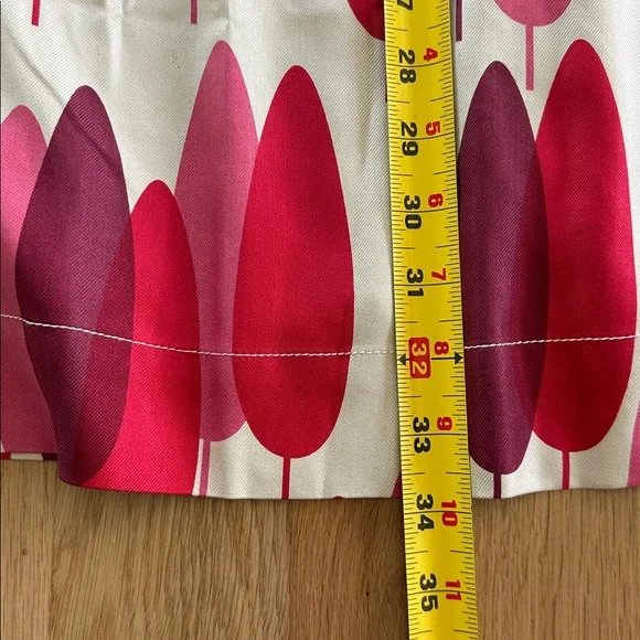 Orla Kiely Silk Trees Dress in Red, Pink, Maroon and Cream Size 3 - Picture 12 of 12